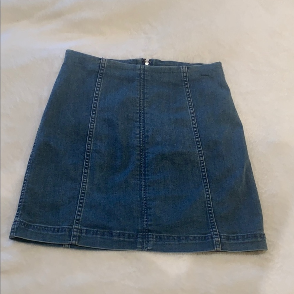 Free People fitted denim skirt